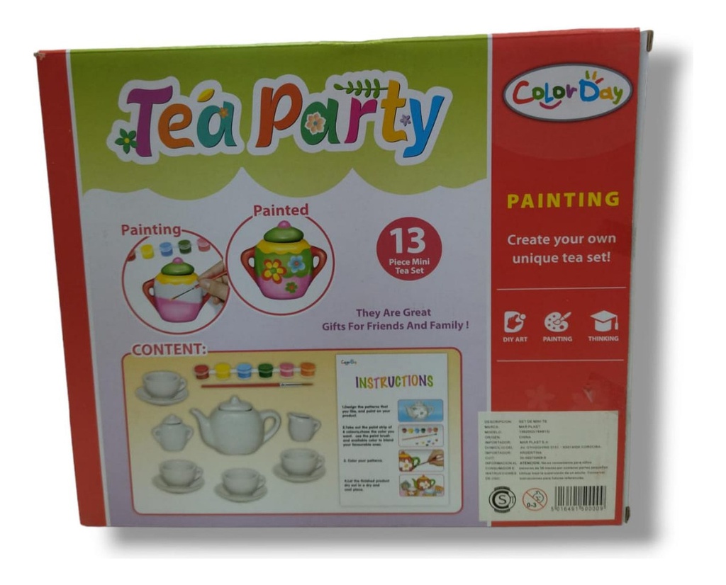 Juego De Mesa Mar Plast Set De Mini Te 1302002