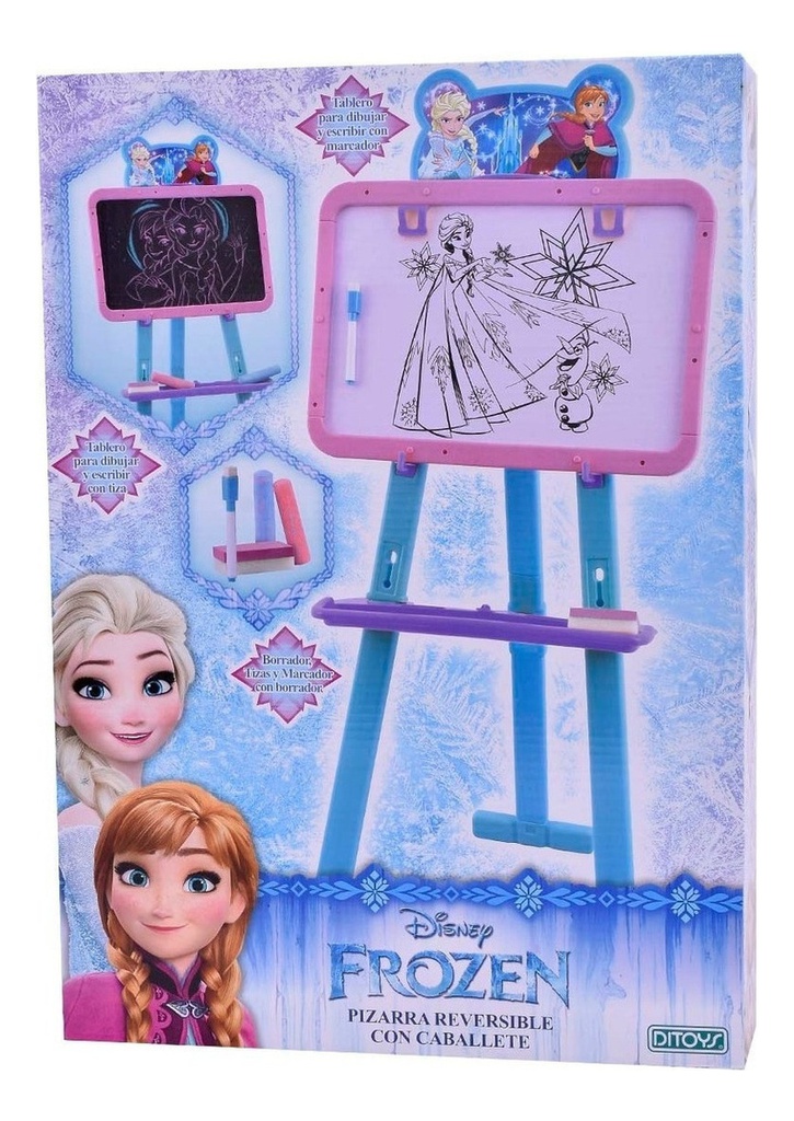 Pizarra Reversible Con Caballete Frozen Ditoys