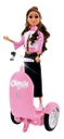 Muñeca Carolin Con Scooter Violeta Original Ditoys Rosa