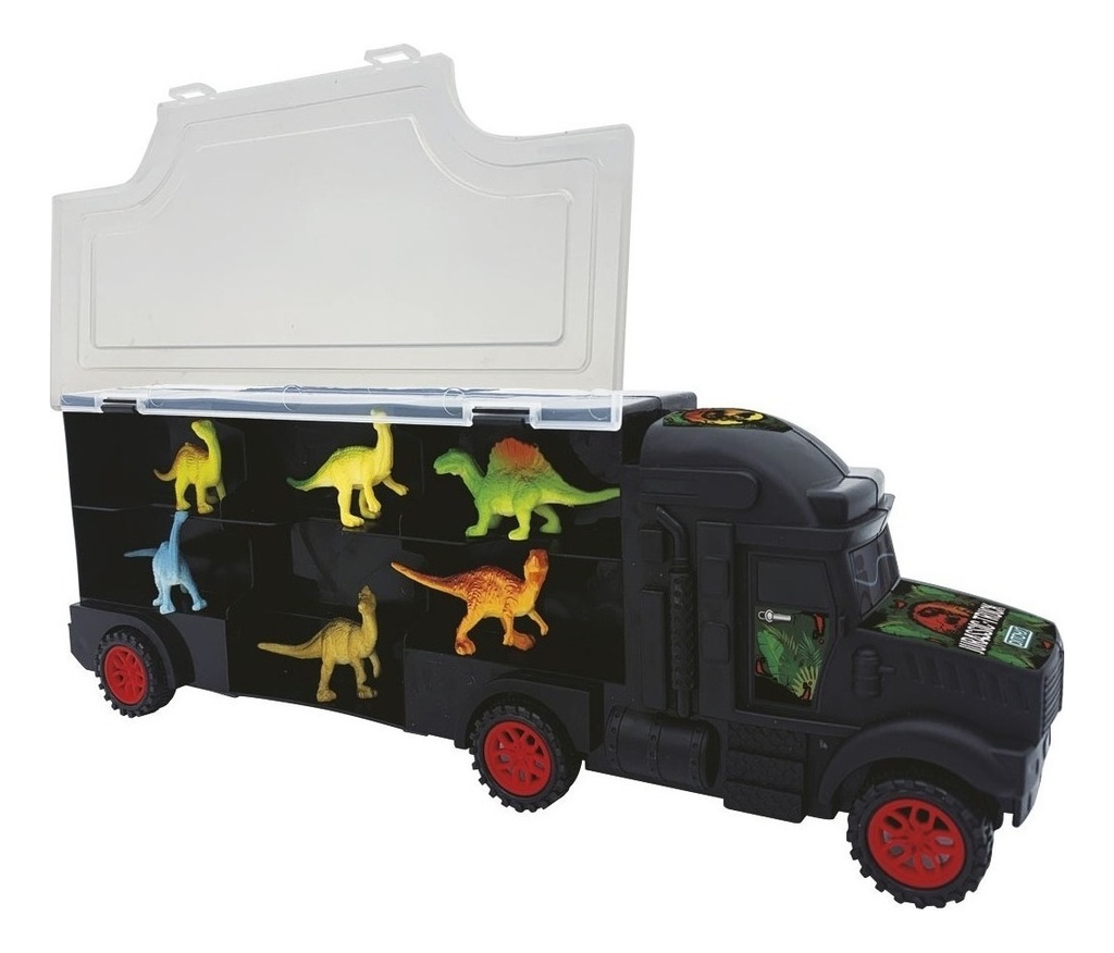 Camión Transportador Con 6 Dinosaurios Jurassic Truck Ditoys