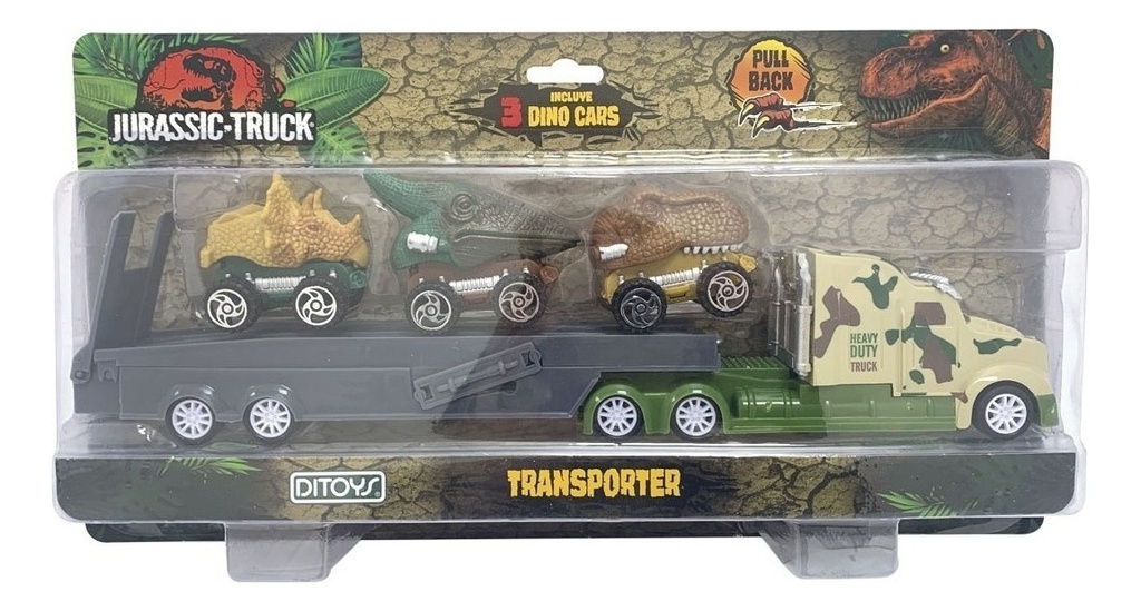 Camion Transporta Dinosaurios Dino Car Jurassic Truck Ditoys