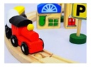 Juguete Cubeta Pista De Trenes De Madera