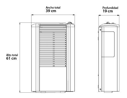 Calefactor Tiro Balanceado Coppens 2500 Kcal Salida Der