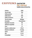 Calefactor Tiro Balanceado  U  Coppens 2500 Kcal Salida Der