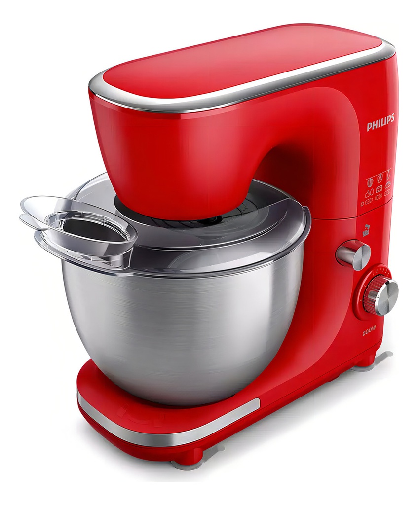 Batidora Planetaria Philips Hr7922/40 800w 4 Accesorios Roja