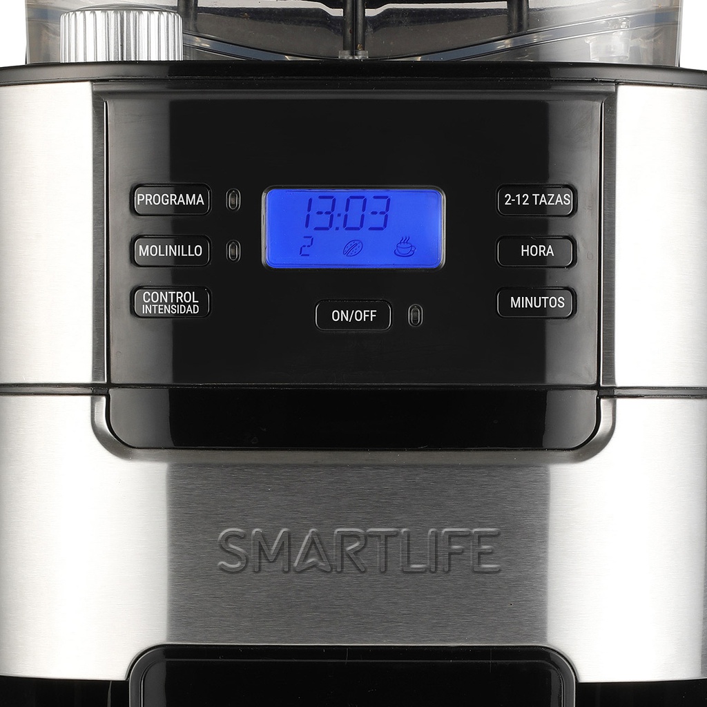 Cafetera De Filtro Digital Smartlife C/molinillo Slcmdg1025