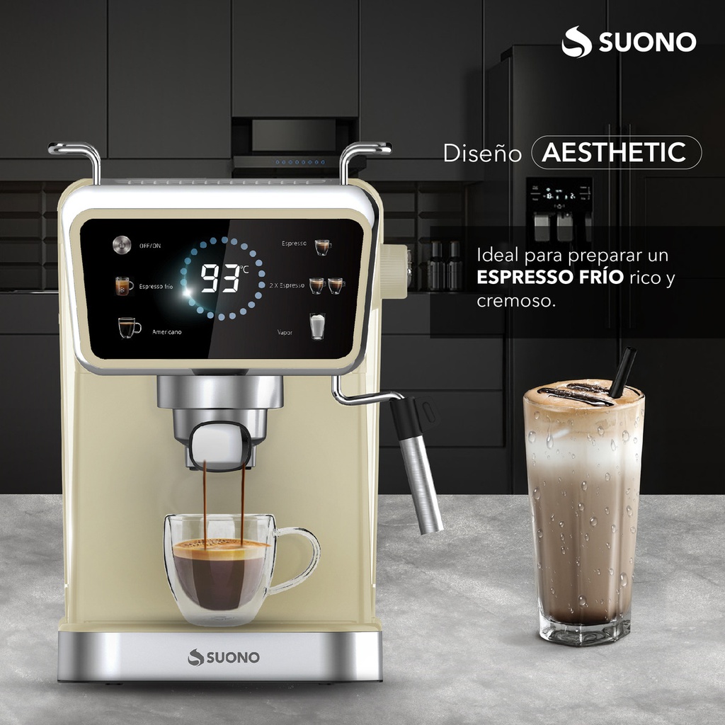 Cafetera Espresso Suono Hog0202 1.5l Digital Crema