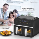Freidora De Aire Suono Air Fryer Digital 9 Litros 1700w