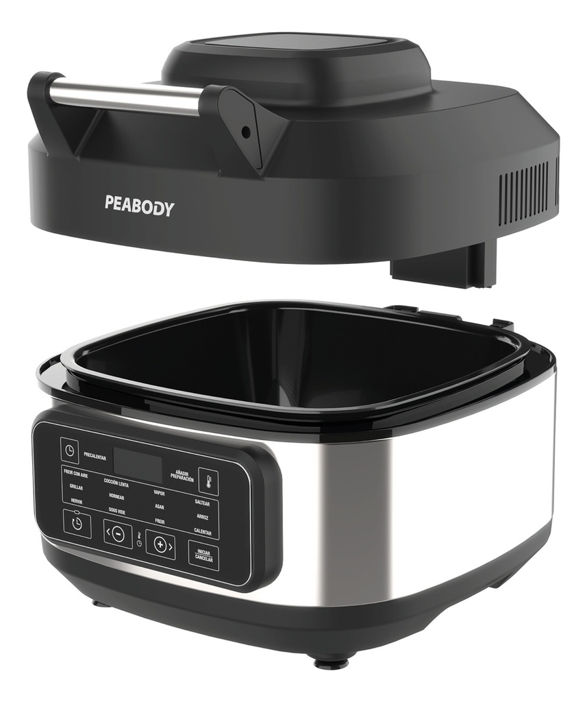 Freidora De Aire Peabody Pe-afm01n Olla Multifunción  6 L