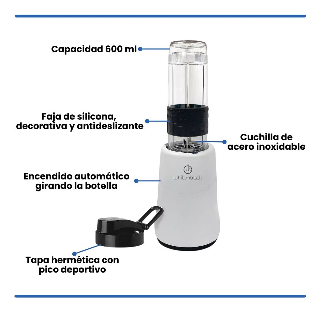 Licuadora Whiteblack Wbalwb14 350w