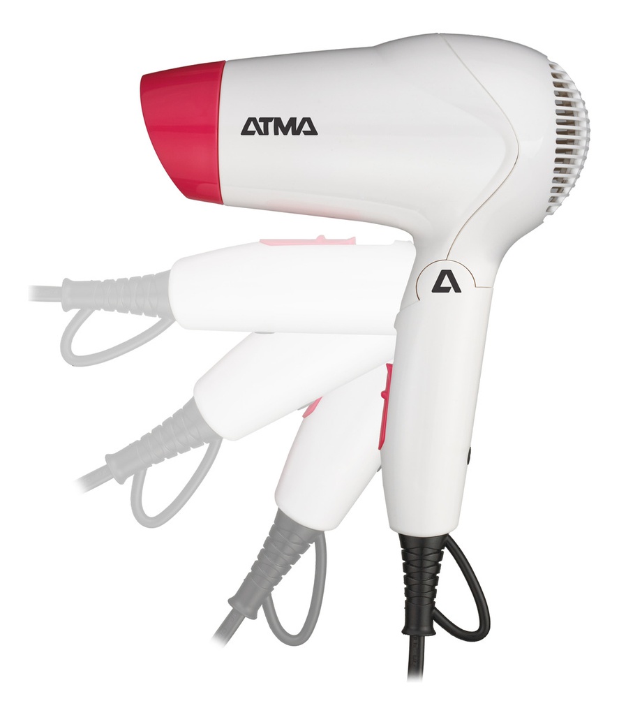 Secador De Pelo Atma 1200 W Shine Travel 2 Vel Plegable