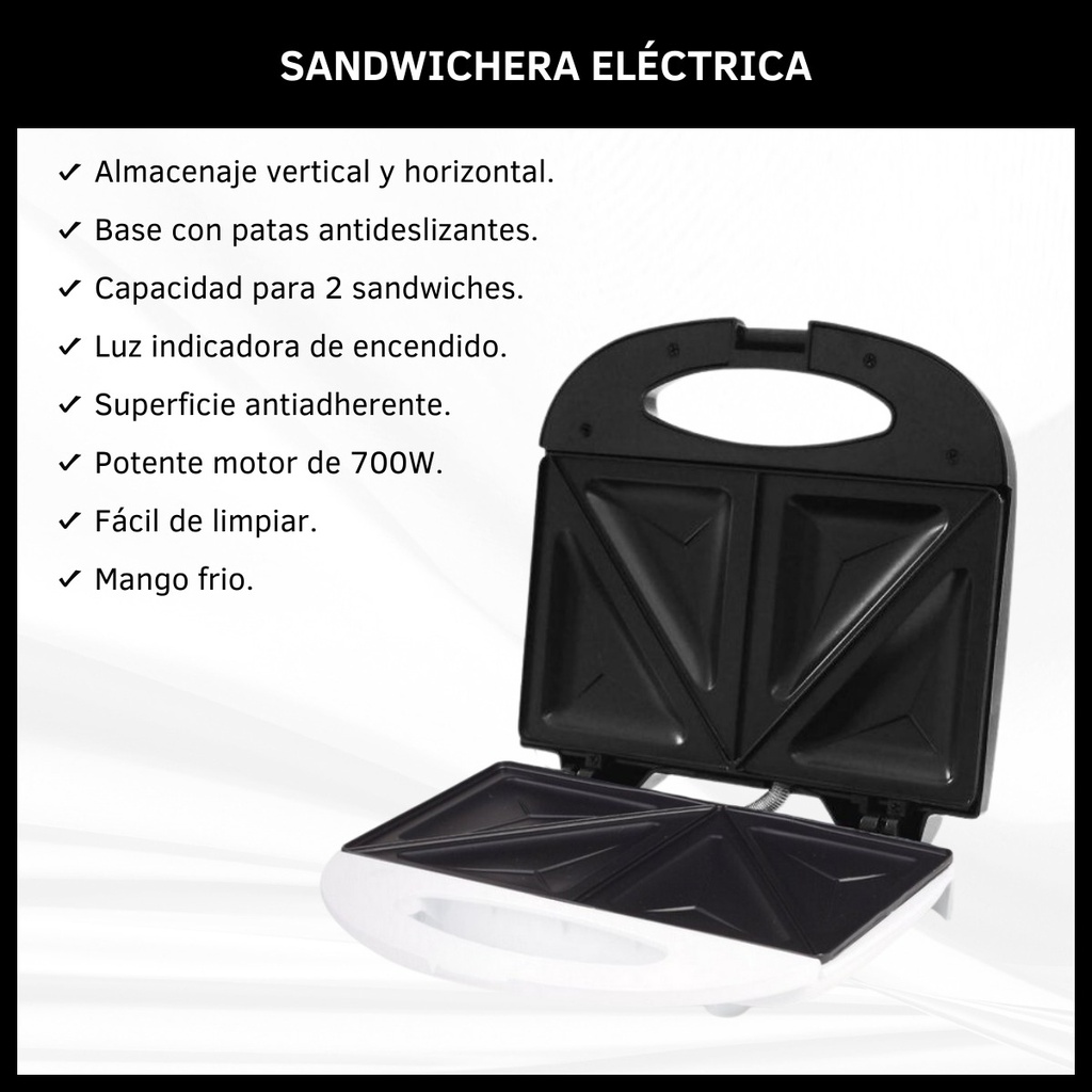 Sandwichera Kanjihome Kjh Sm700sw 01 Blanca