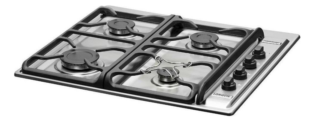Anafe A Gas Longvie Eurodesign A6600xf Acero Inoxidable