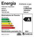 Anafe A Gas Longvie Eurodesign A6600rxf Acero Inoxidable 220