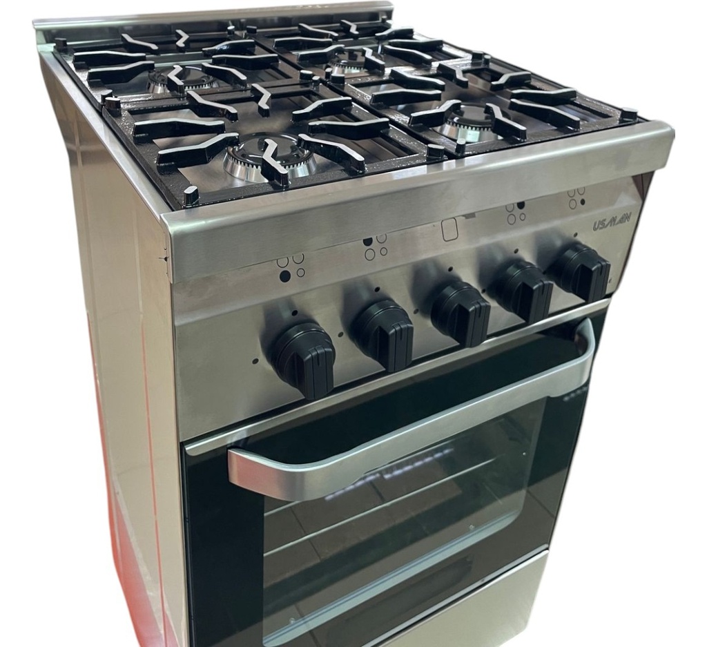 Cocina Usman Win Compact 52 Cm 4 Hornallas Ac. Inox.
