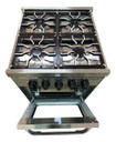 Cocina Usman Win Compact 52 Cm 4 Hornallas Ac. Inox.