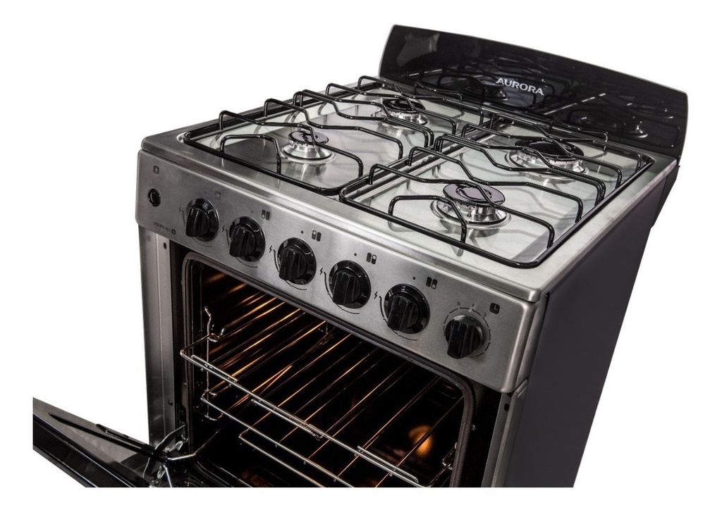 Cocina Aurora Argenta Xle 4 A Gas/eléctrica Acero 220v