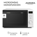 Microondas Aurora Mecánico Color Blanco 20 L