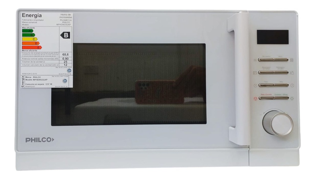 Microondas Digital Philco Mphdw23uap 900 W 23l Blanco