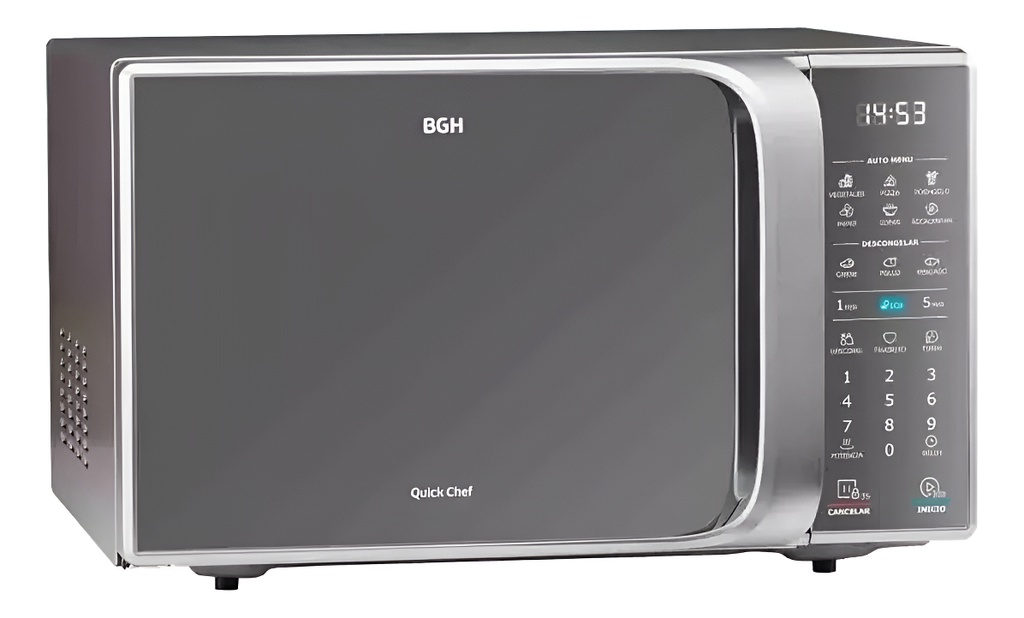 Microondas Bgh B223ds20i Plata 23 Litros Digital Grill