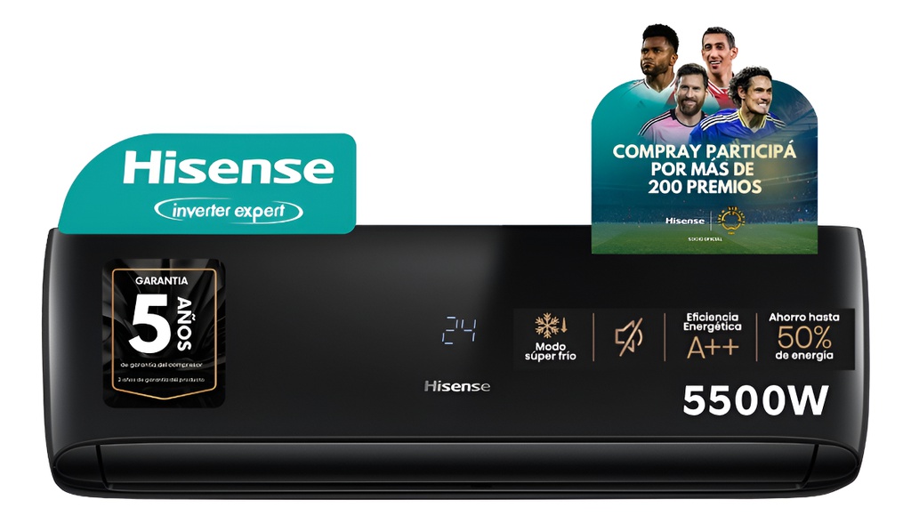 Aire Acondicionado Hisense Inverter 5500w As18ur4sxsca00 F/c