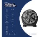 Ventilador Turbo 18'' Alpaca 3 Velocidades 75w Alp-vk40 Diám