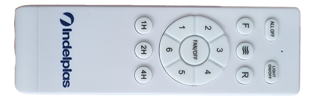Ventilador Techo 47 Indelplas Con Luz Led Control 3 Aspas Bl