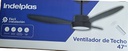 Ventilador De Techo Indelplas Ivt47 01p Negro Con Plafón