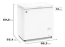 Freezer Gafa Inverter Fghi200b M 205 L Blanco