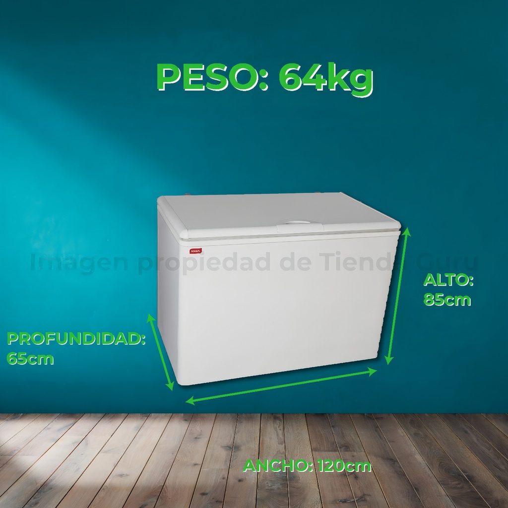 Freezer Horizontal Nueva Neba F400  Blanco 384l 220v