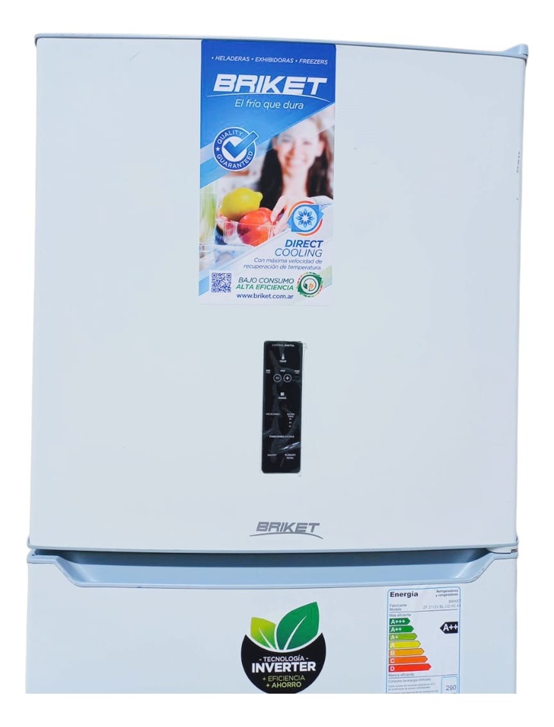 Heladera Inverter C/freezer Briket Bk2f 2112v Digital 492lt
