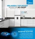 Heladera Inverter No Frost Midea Blanca Top Mount 340 Litros