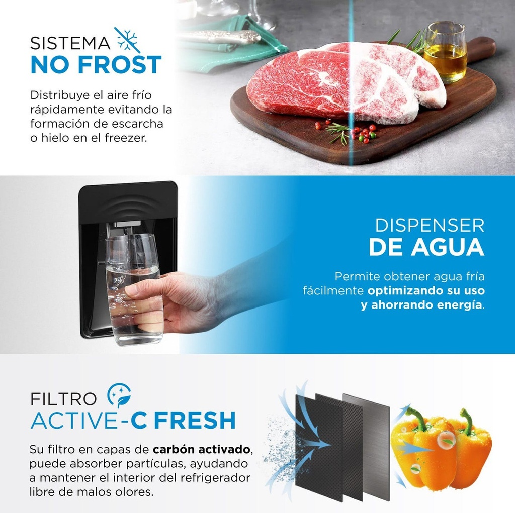 Heladera Inverter No Frost Midea Blanca Top Mount 340 Litros