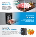 Heladera No Frost Inverter Midea - Inox Top Mount 340 Litros