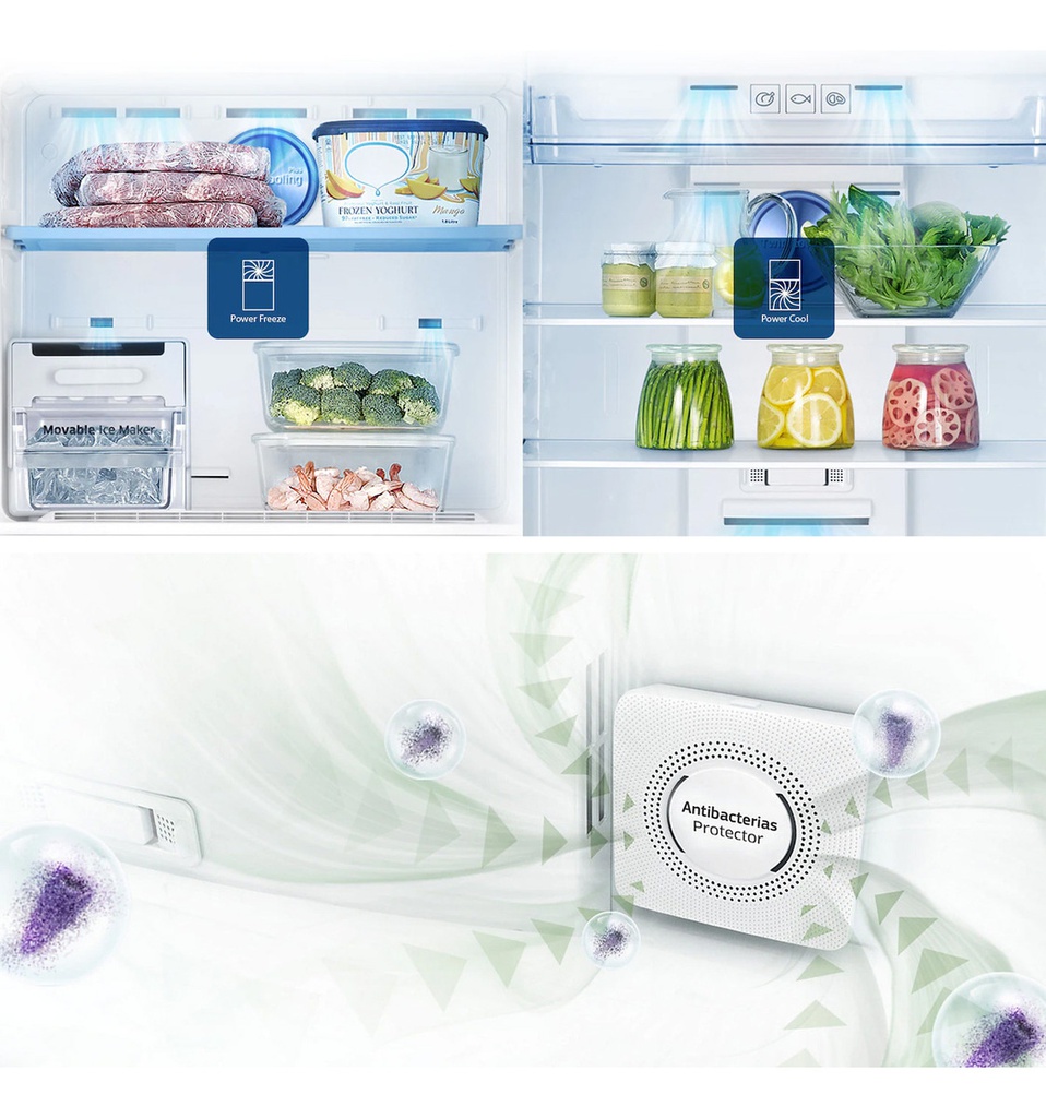 Heladera Freezer Superior Samsung No Frost 382 L Rt38k5932bs