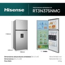 Heladera Hisense Inverter No Frost 346l C/freezer C/dispense