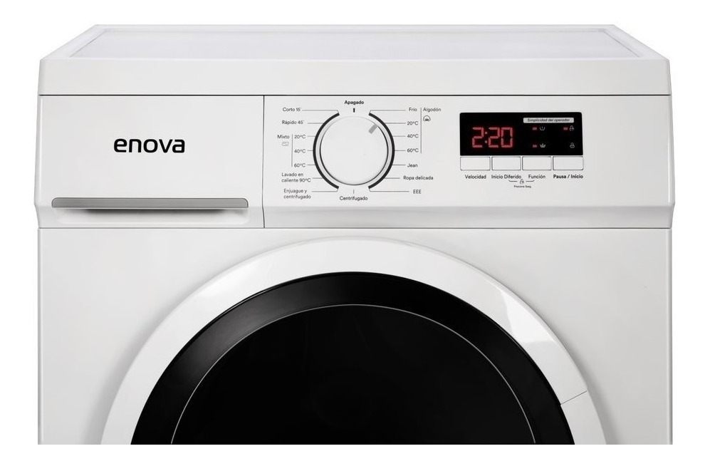 Lavarropas Carga Frontal Enova Ewmf-b7 7kg 240v Blanco