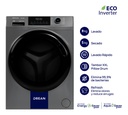 Lavasecarropas Ecoinverter 8 Kg Gris Drean Lscdr0805sg0