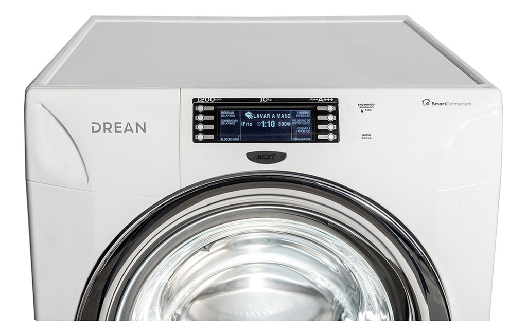 Lavarropas Inverter Drean Next 10.12 Wcr Eco 10 Kg Blanco