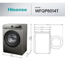 Lavarropas Inverter Hisense Wfqp8014t Carga Frontal 8 Kg