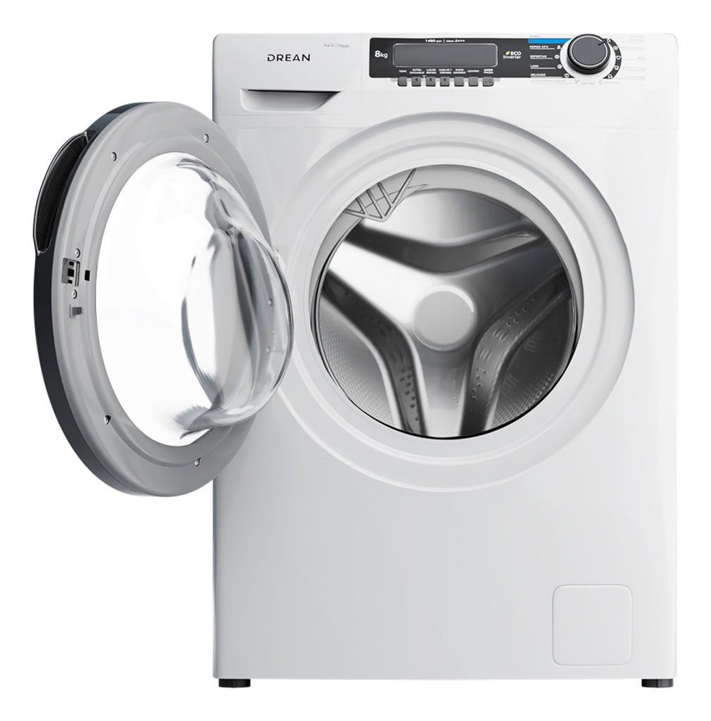 Lavarropas Drean Lfdr0814sb08 Frontal 8kg Inverter Blanco