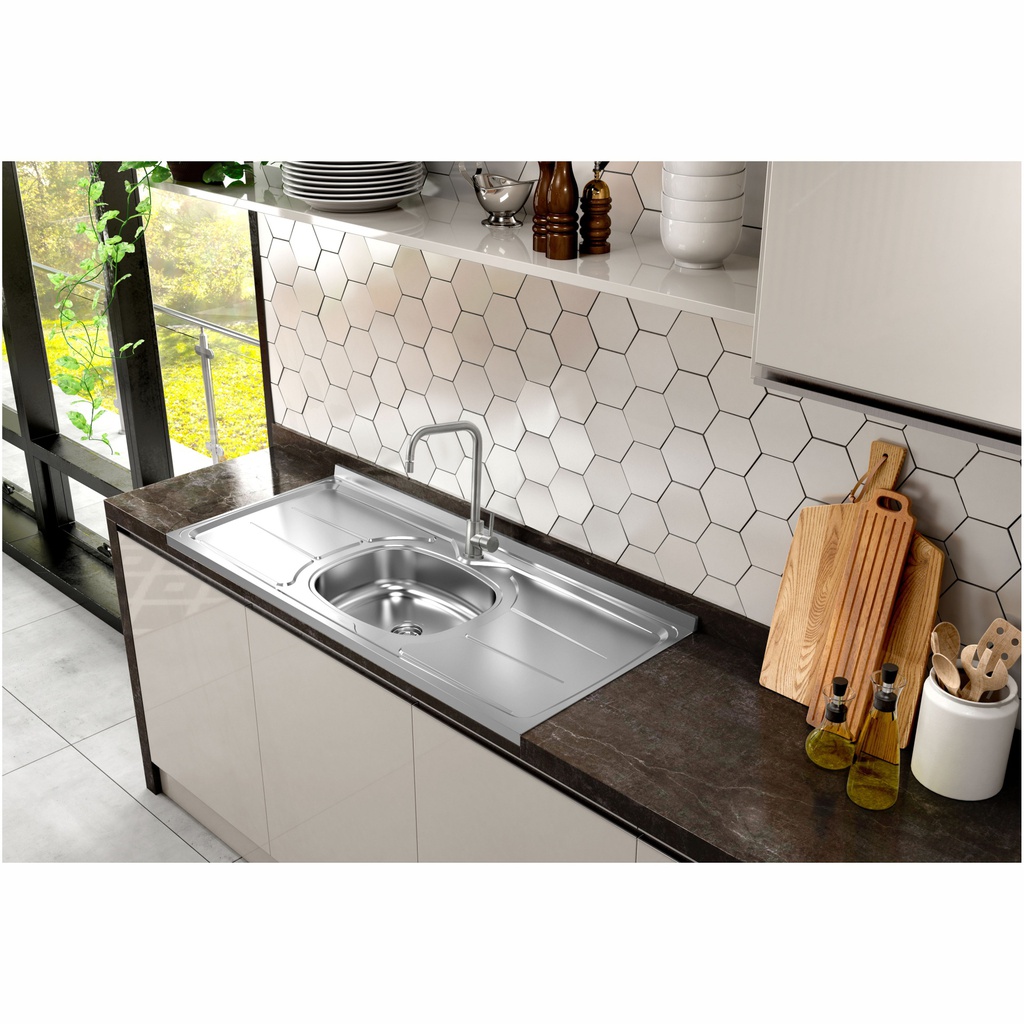 MESADA ORLANDI GHELPLUS 1,20 x 53 ACERO INOX B.CENTRAL COD 40