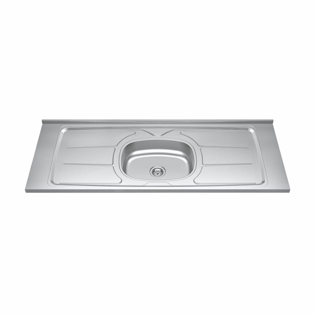 MESADA ORLANDI GHELPLUS 1,40 x 53 ACERO INOX B.CENTRAL COD 42