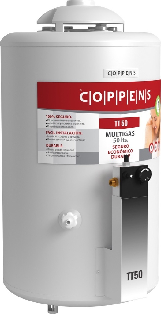 Termotanque A Gas Natural 50l Coppens Alta Recuperación