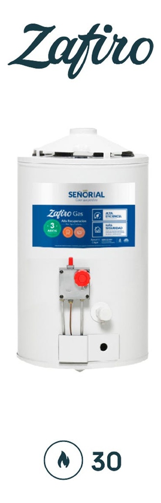 Termotanque Multigas Señorial Tszpi-30 Zafiro 30 Lts.