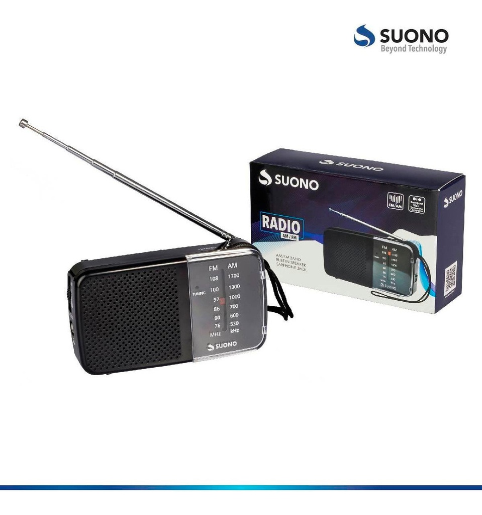 Radio Portatil Suono Ayv0021 Am/fm Gris Compacta