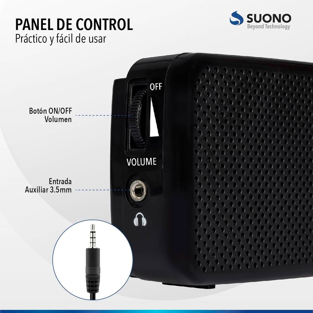 Radio Portatil Suono Ayv0021 Am/fm Gris Compacta