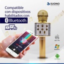 Microfono Suono Ayv0034 Karaoke Bluetooth Parlante Amarillo