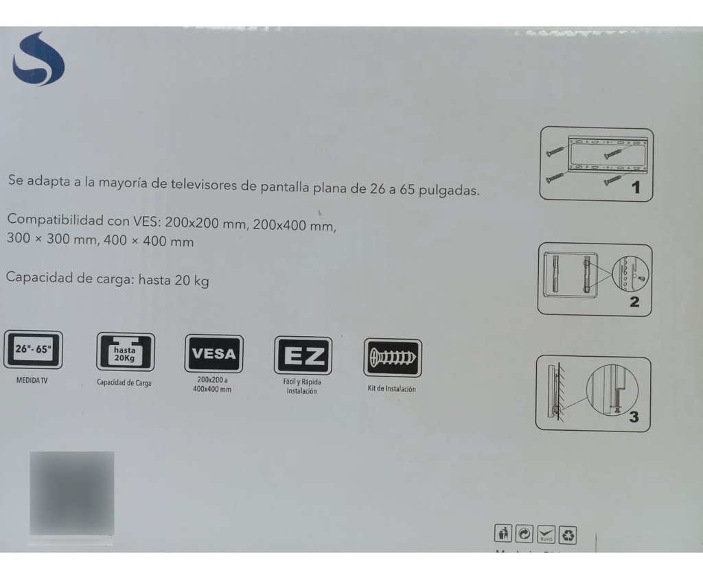 Soporte Tv Fijo Suono 26 A 65 Pulgadas Universal