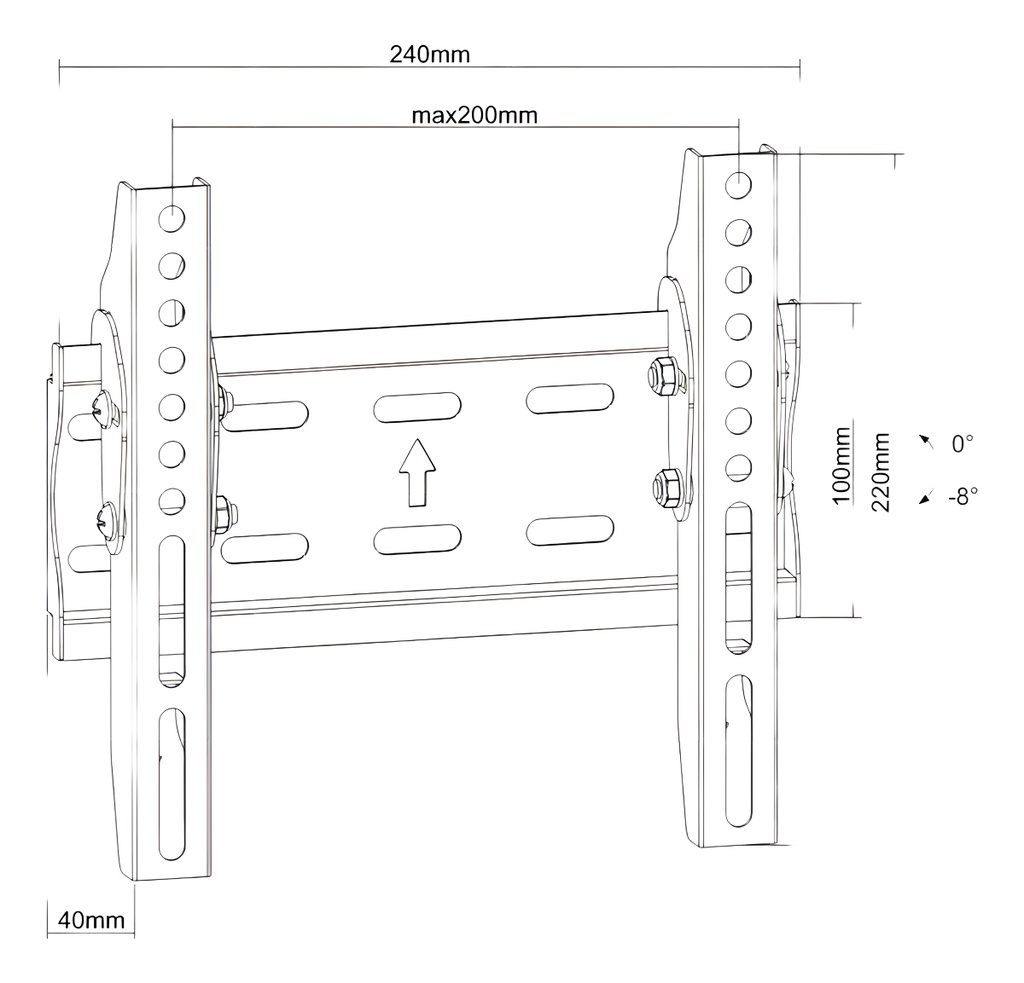 Soporte Naku Sp-22b Con Inclinacion 13  A 48 